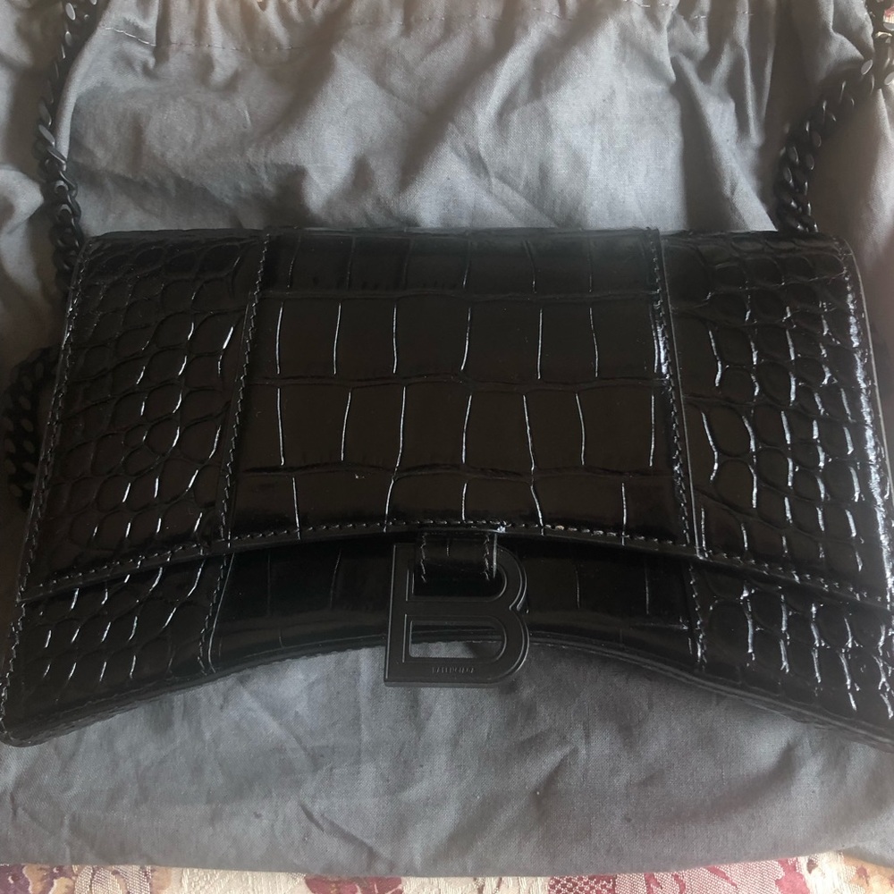 Black Balenciaga Hourglass Bag